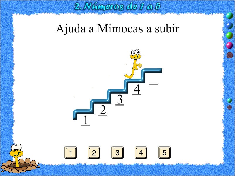 Ajuda a Mimocas a Subir - Jogo 2 do Software "Os Números da Mimocas