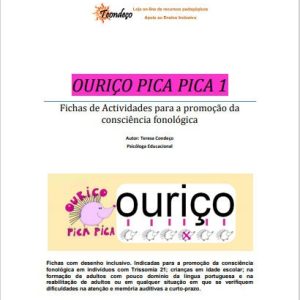 Capa OURIÇO PICA PICA 1 - Fichas de Actividades para a promoção da consciência fonológica